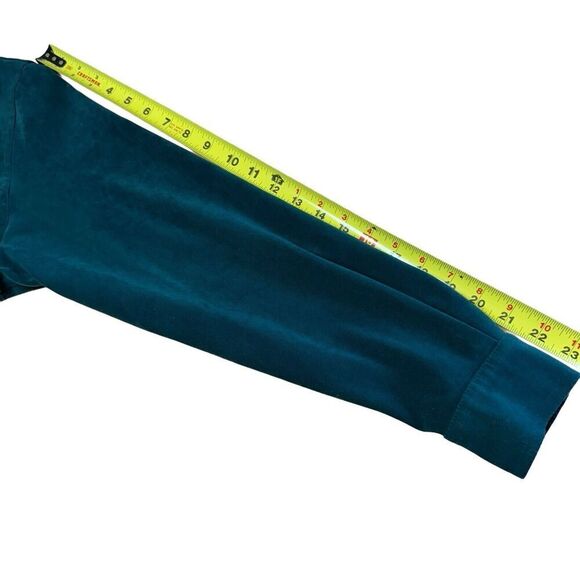 Vtg Saks Fifth Avenue Real Clothes Women's Button Up Shirt Forest Green Large - Picture 6 of 6